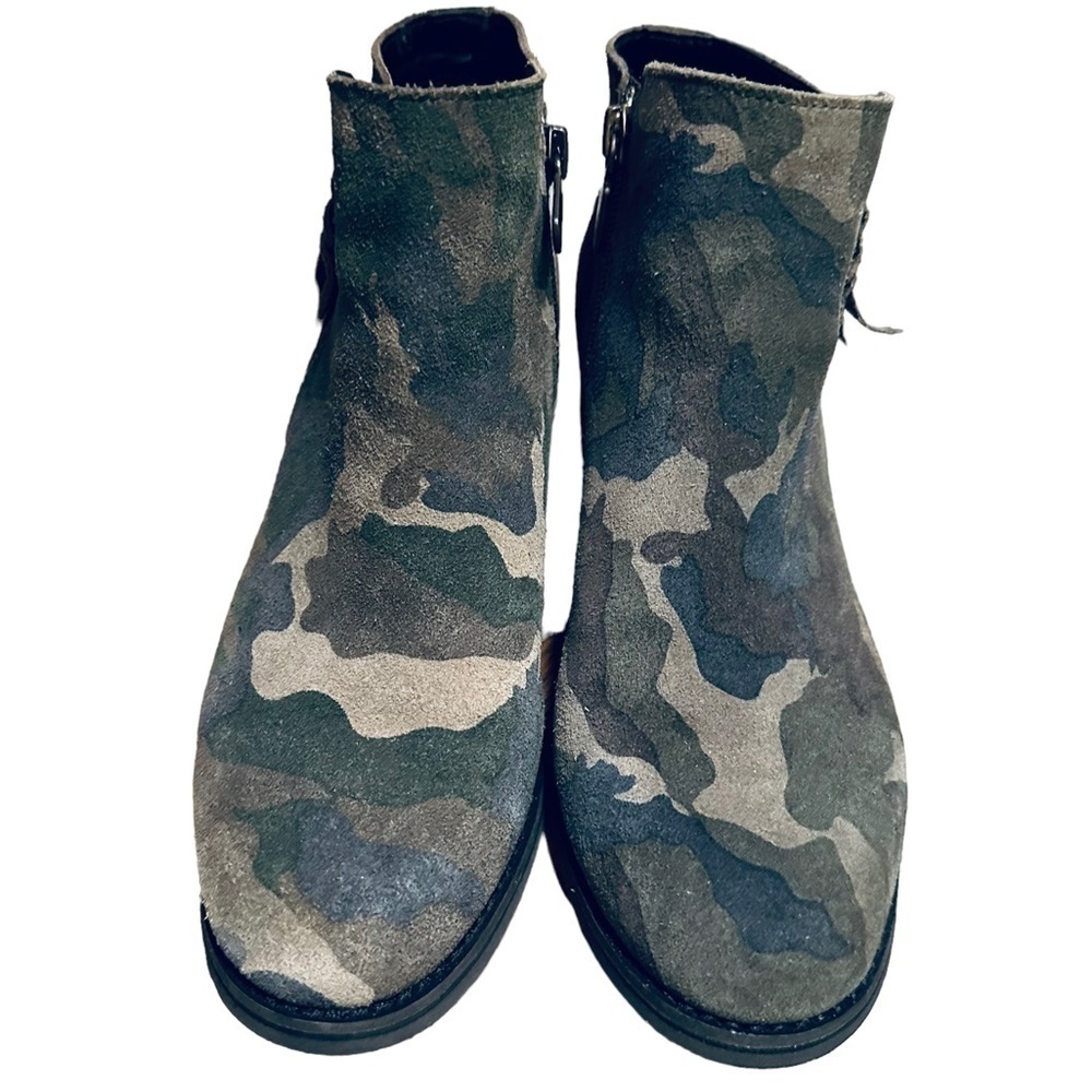 BLONDO Waterproof Camo Booties Leather Olive Army agree Women’s Sz 7.5 - Picture 5 of 10